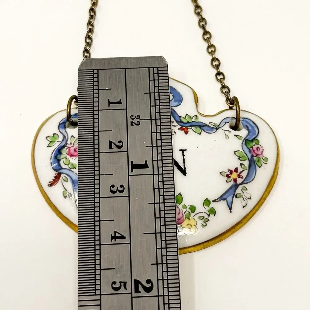 Vintage Crown Staffordshire Gin Decanter Label Fine Bone China w Chain